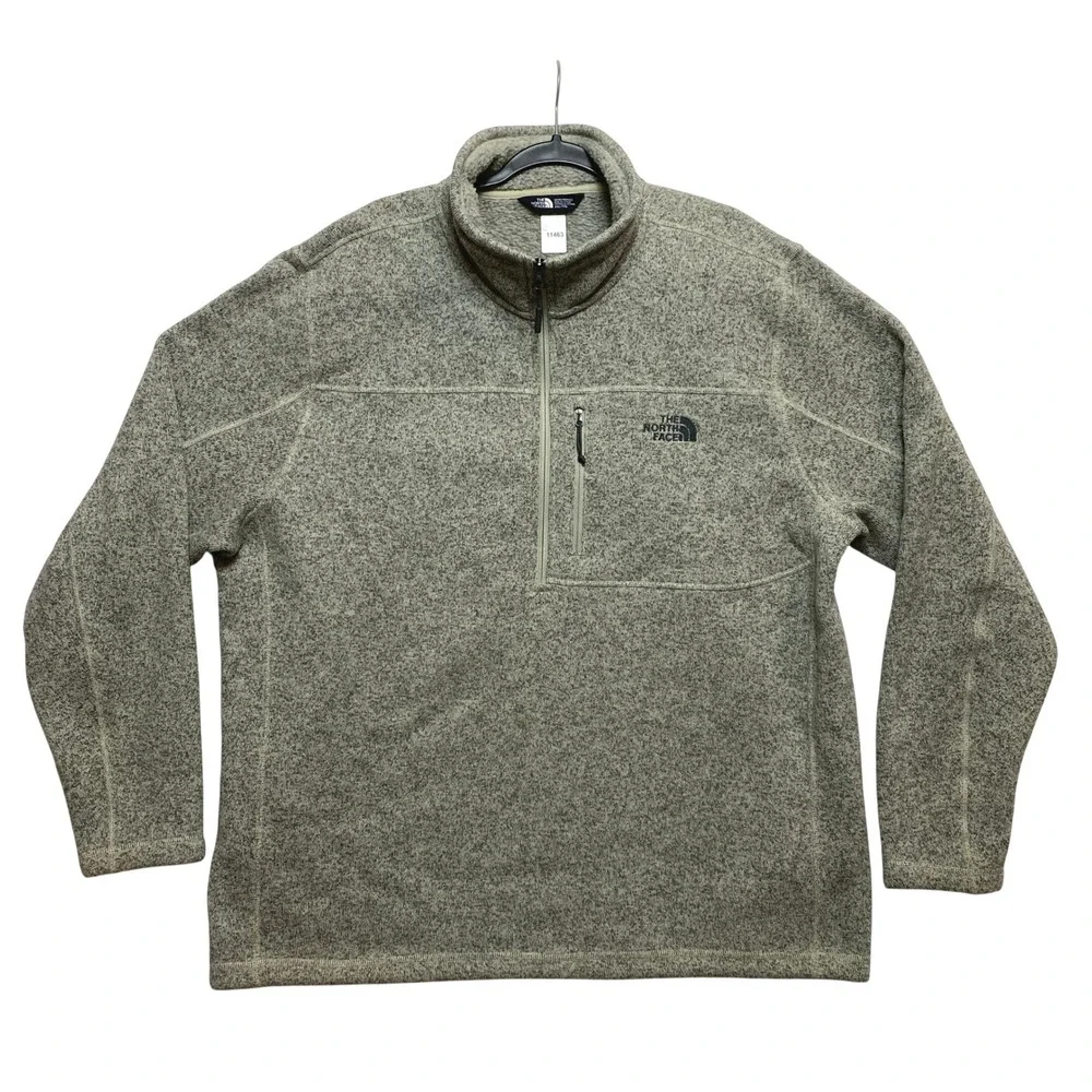 The North Face Gordon Lyons 1/4 Zip Pullover Mens XXL Gray Heather Fleece
